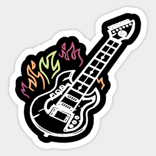 playable guitar Sticker